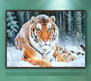 Diamond Painting Tiger im Schnee